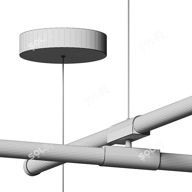 Akari Pendant: Minimalist Metal Lighting 3D model image 3