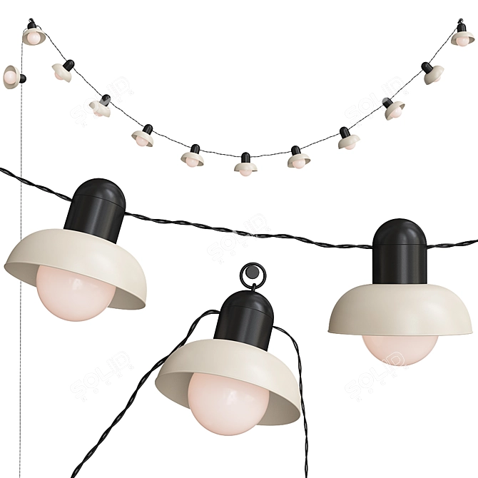 Solar Garden String Lights: Solvinden by Ikea 3D model image 1