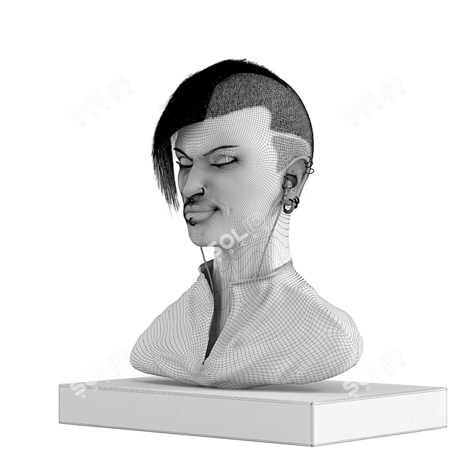 Melodic Miniature Sculpture: Musical Figurine 3D model image 3