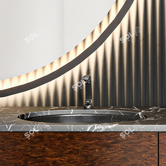 Modern Bath Furniture Set 3D model image 5