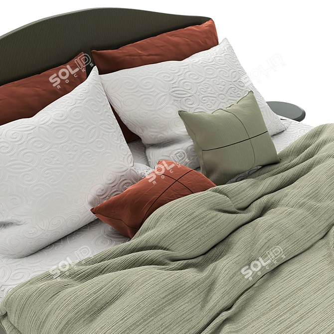 IKEA HAUGA Queen Bed Set 3D model image 5