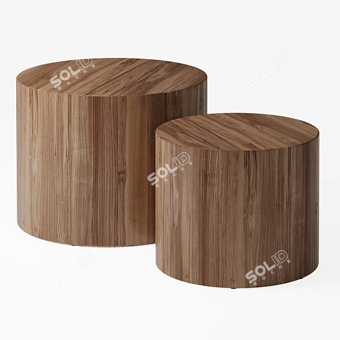 Modern Dan Table Set 3D model image 3