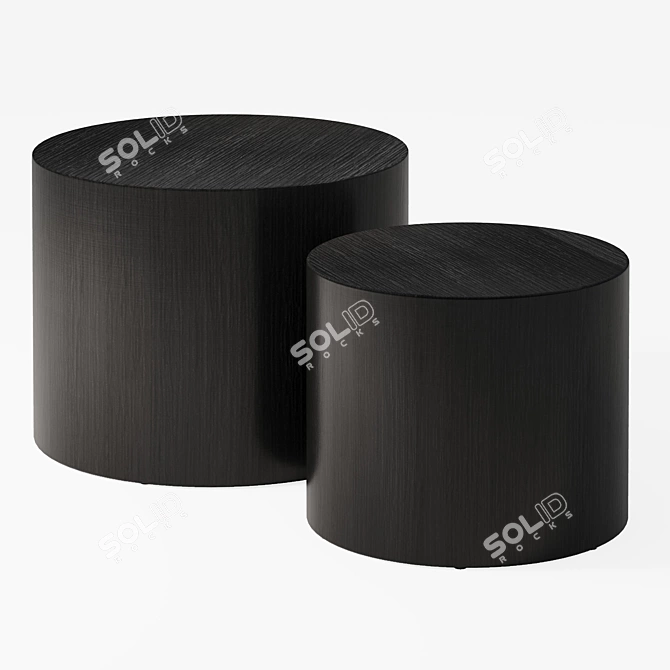 Modern Dan Table Set 3D model image 4