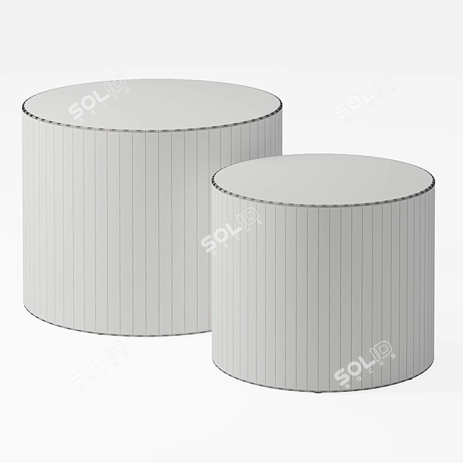 Modern Dan Table Set 3D model image 5