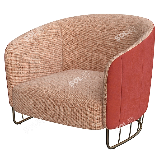 Tonella Armchair: Stylish Comfort and Elegance 3D model image 1