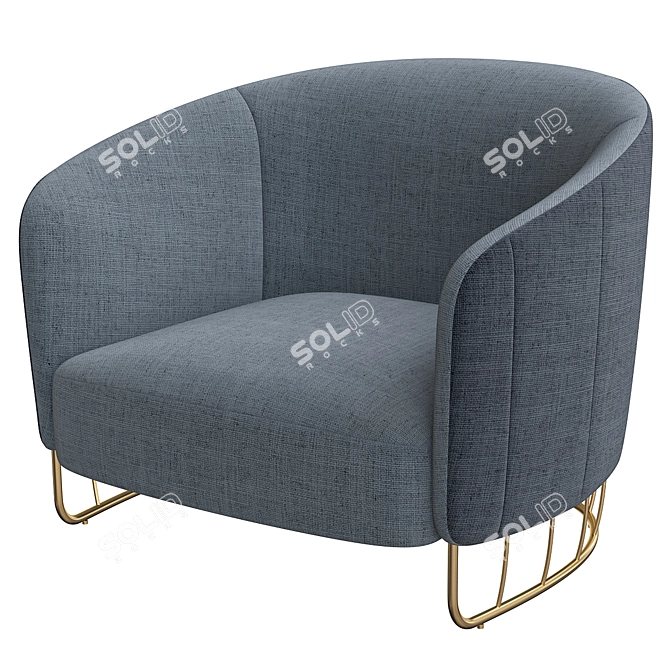 Tonella Armchair: Stylish Comfort and Elegance 3D model image 2