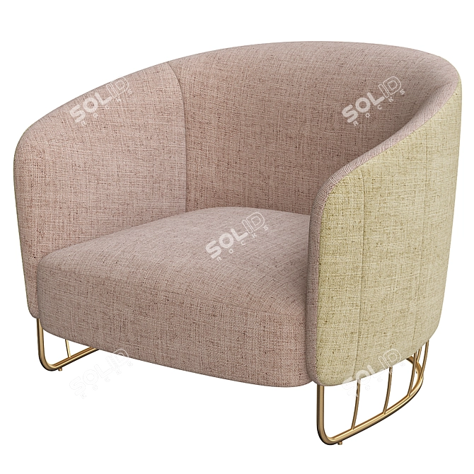 Tonella Armchair: Stylish Comfort and Elegance 3D model image 3
