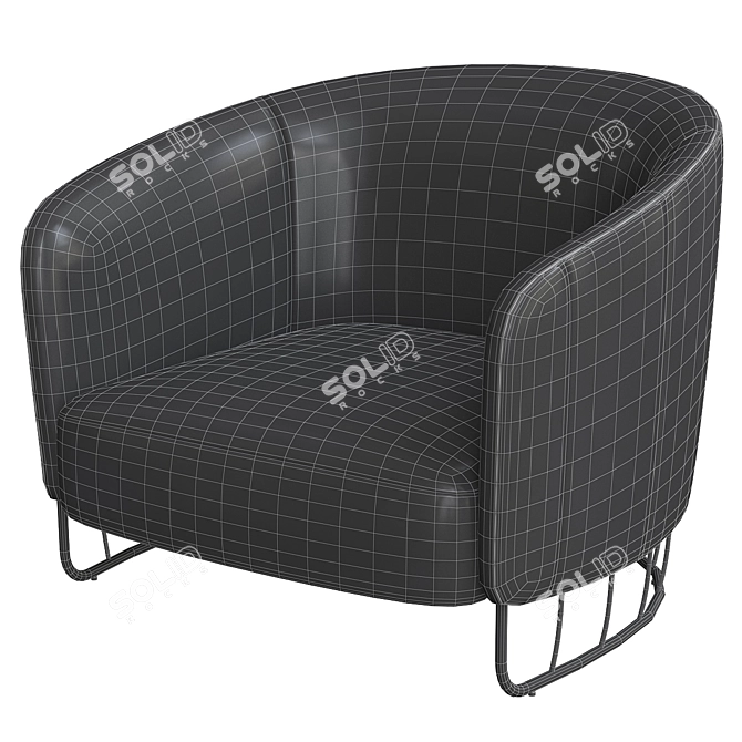 Tonella Armchair: Stylish Comfort and Elegance 3D model image 6
