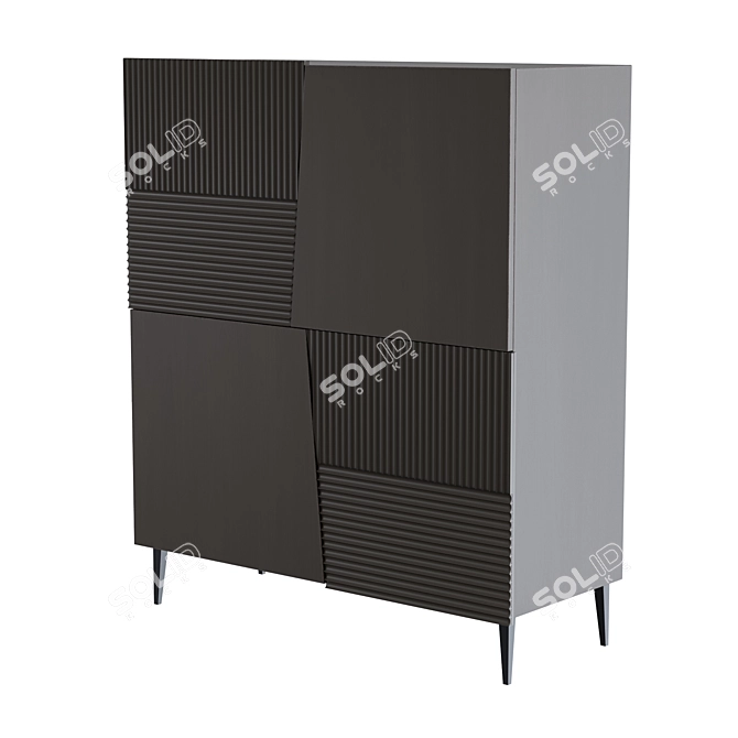 Modern Mil High Sideboard 3D model image 1