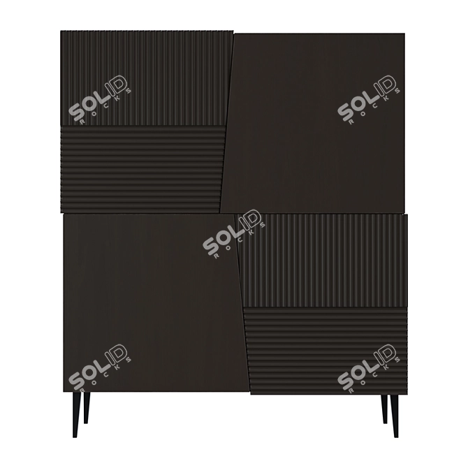 Modern Mil High Sideboard 3D model image 3