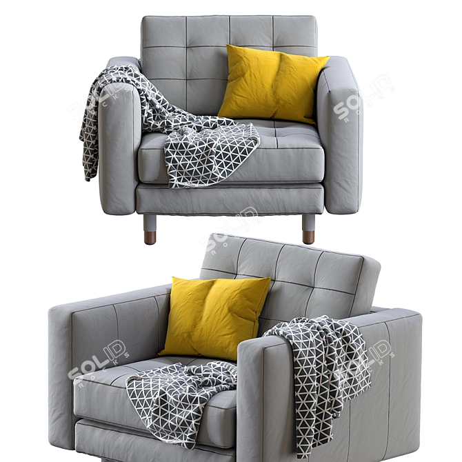 Elegant Landskrona Armchair by Ikea 3D model image 2