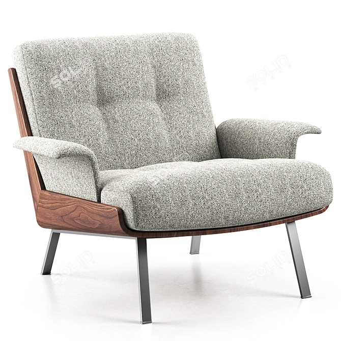 Elegant Daiki Sofa by Minotti 3D model image 1