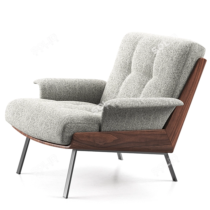 Elegant Daiki Sofa by Minotti 3D model image 3