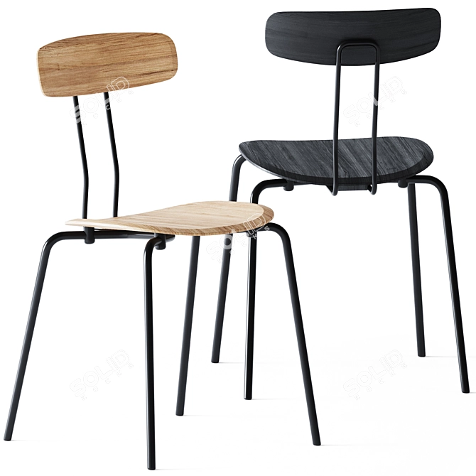 Elegant Okito Chair: Sleek Sophistication 3D model image 1