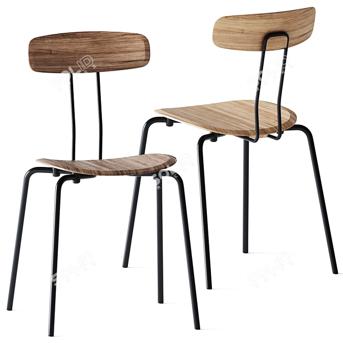 Elegant Okito Chair: Sleek Sophistication 3D model image 2