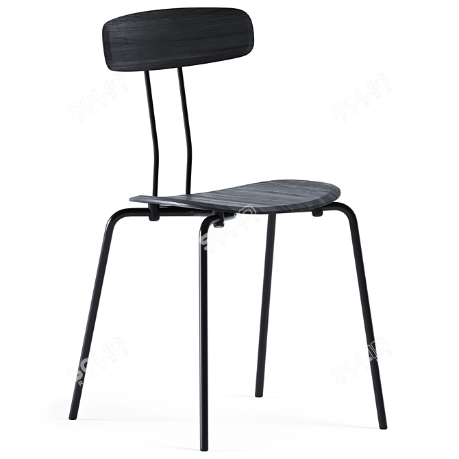 Elegant Okito Chair: Sleek Sophistication 3D model image 4