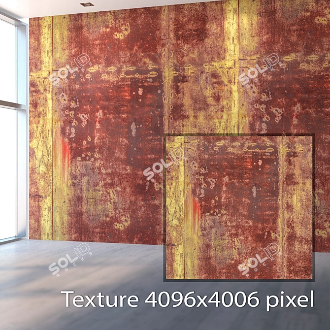 Rustic Metal Texture 3D model image 2