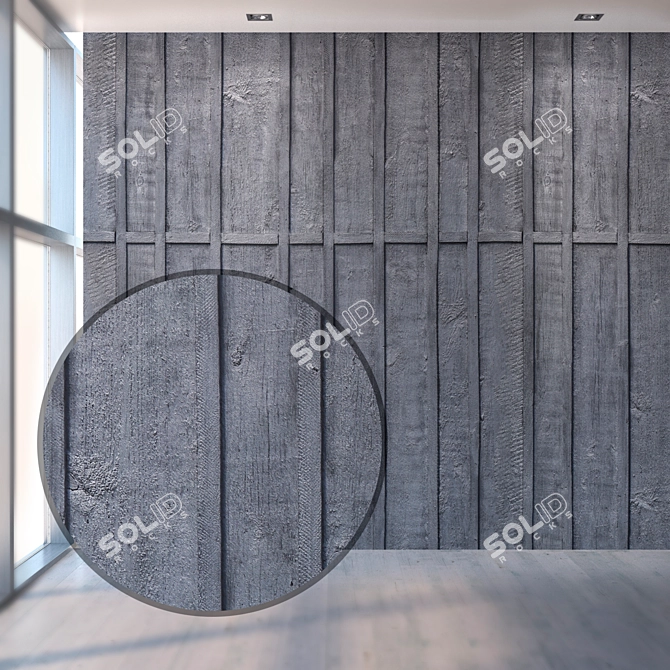 Seamless Wood Texture Set 3D model image 1