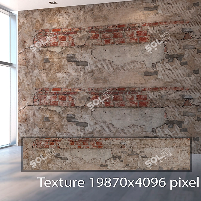 Seamless Plaster Texture Set 3D model image 2