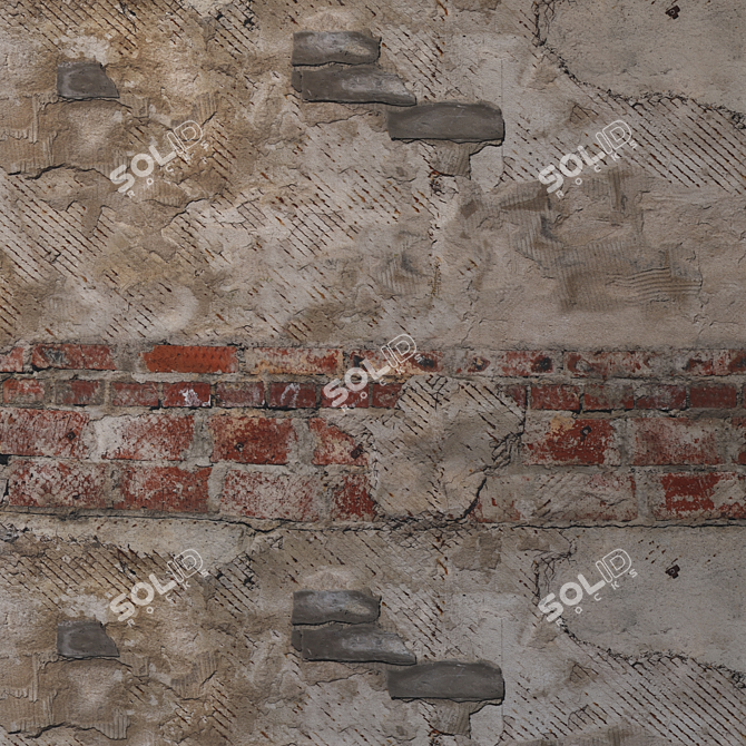 Seamless Plaster Texture Set 3D model image 3