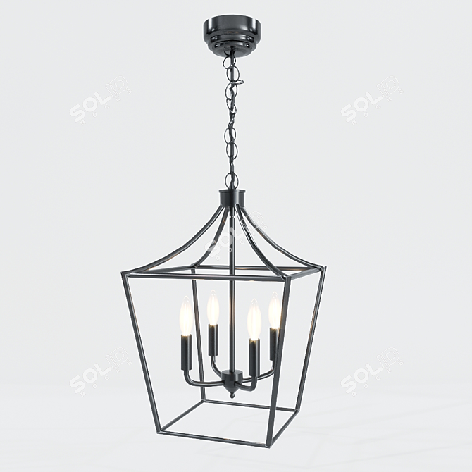 Elegant Lighting Marden Chandelier 3D model image 2