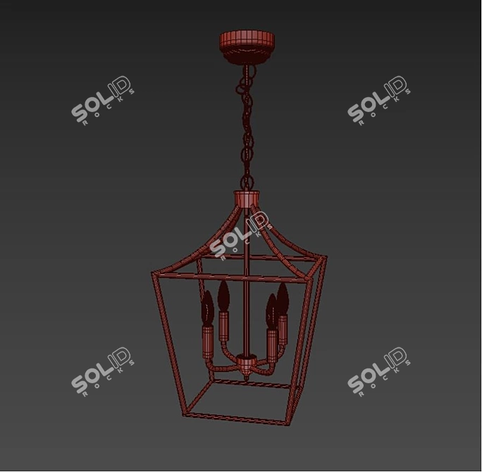 Elegant Lighting Marden Chandelier 3D model image 3