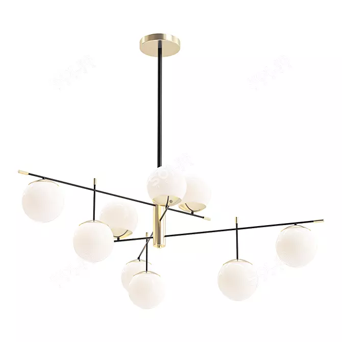 Vintage Charm Pendant Light 3D model image 1