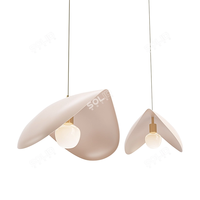 Elegant Coquelicot Pendant Light 3D model image 1