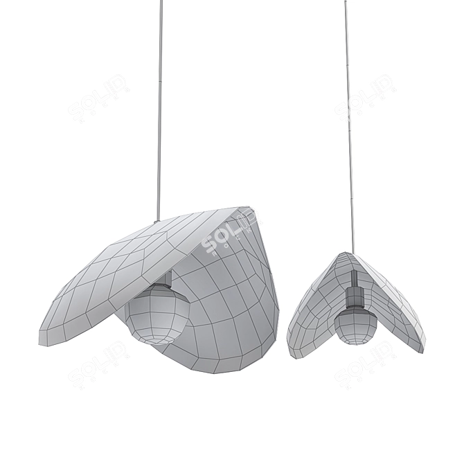 Elegant Coquelicot Pendant Light 3D model image 2