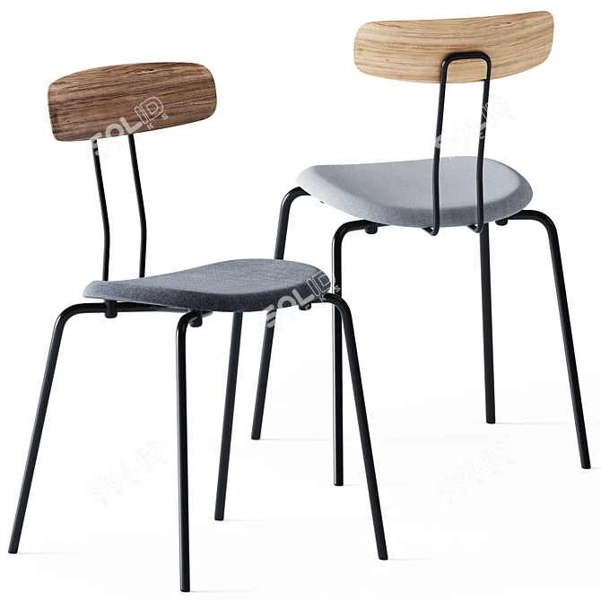 Elegant Okito Ply Chair 3D model image 1