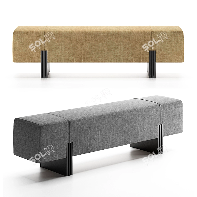 Minimalist Apua Bench: Bruno Moinard Éditions 3D model image 1