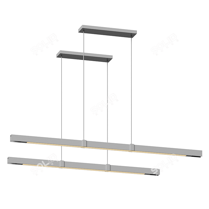 Sleek Alpha Pendant: Modern Aluminum Lighting 3D model image 2