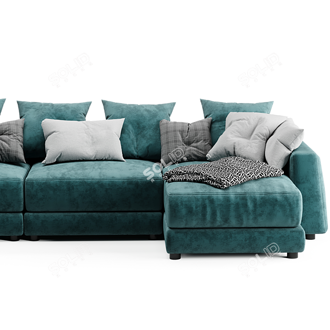 Sophisticated Trussardi Liam Sofa 3D model image 2