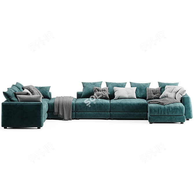 Sophisticated Trussardi Liam Sofa 3D model image 3