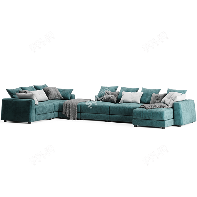 Sophisticated Trussardi Liam Sofa 3D model image 4