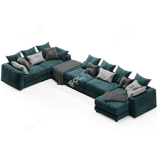 Sophisticated Trussardi Liam Sofa 3D model image 5