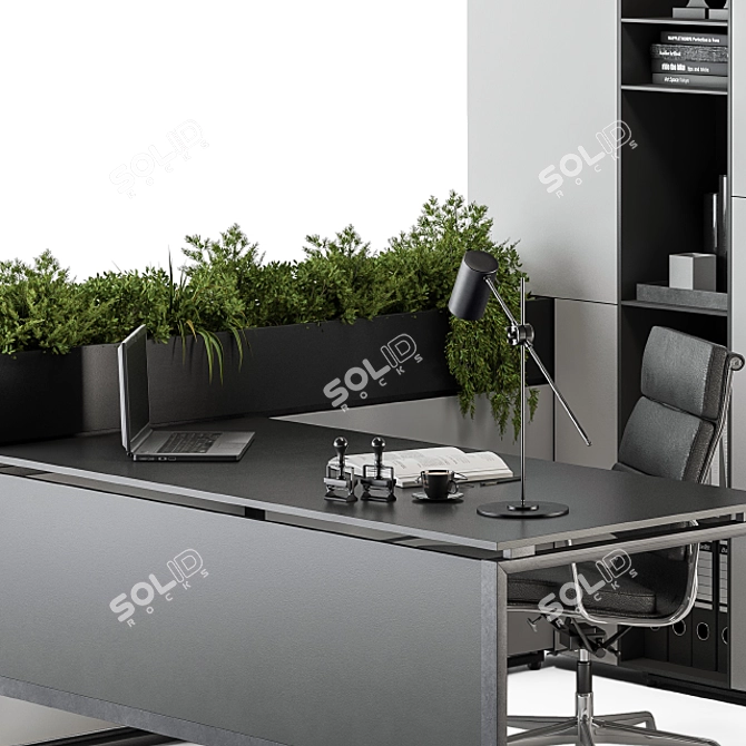 Executive Office Furniture Set 3D model image 3