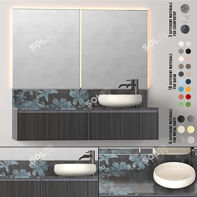 ARTELINEA +skin 140: Sleek Bathroom Elegance 3D model image 1