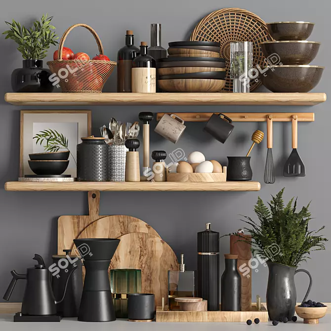 2018 Kitchen Accessories Set 3D model image 1