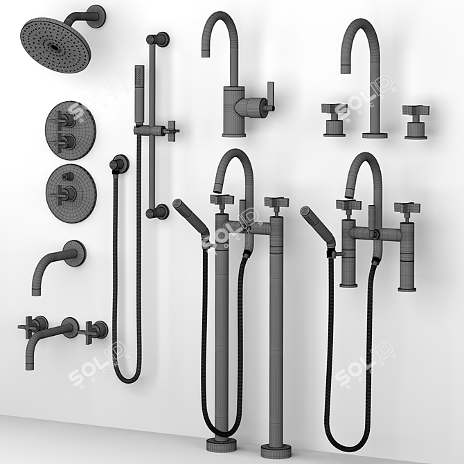 West Slope Rejuvenation Faucets & Bath Shower Set 3D model image 7