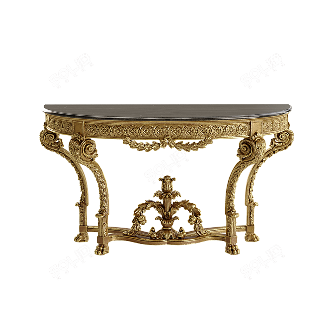 Louis XVI French Console Table 3D model image 1