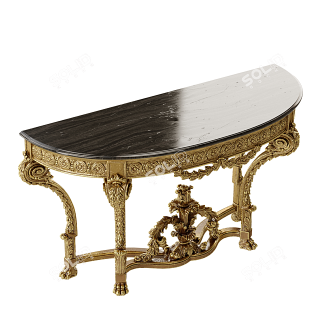 Louis XVI French Console Table 3D model image 5