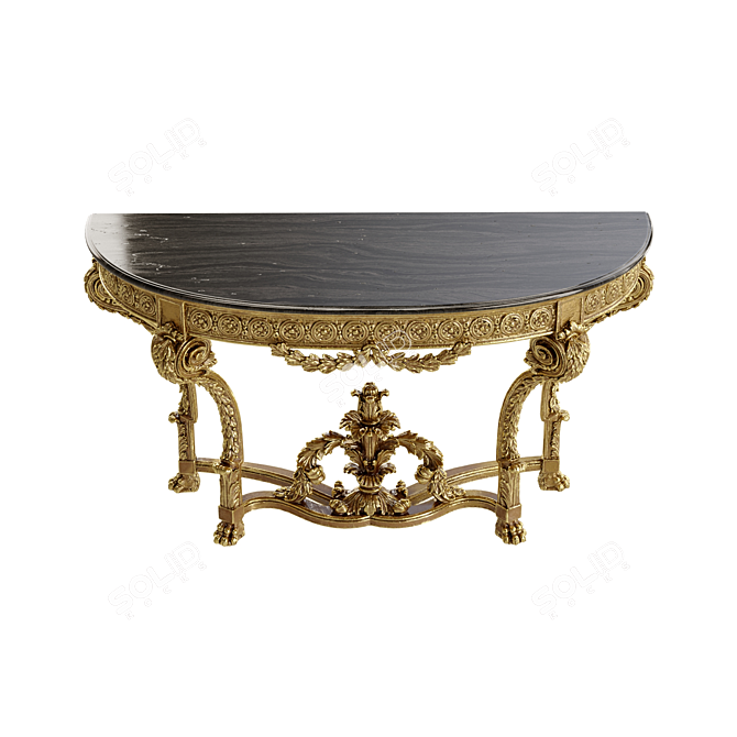 Louis XVI French Console Table 3D model image 6