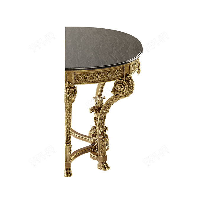 Louis XVI French Console Table 3D model image 7