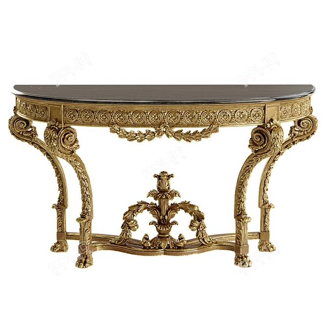 Louis XVI French Console Table 3D model image 8