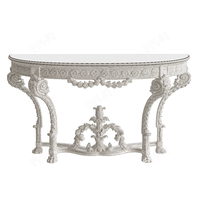 Louis XVI French Console Table 3D model image 10