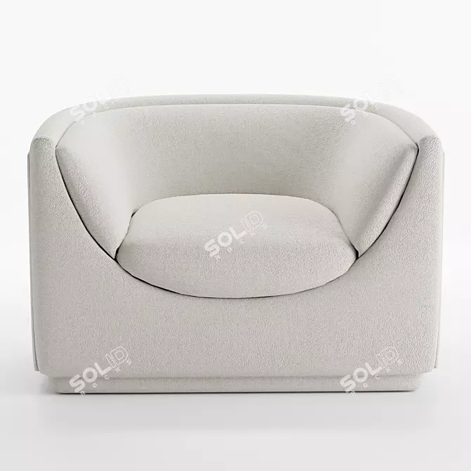 Contemporary Aria Upholstered Chair 3D model image 1