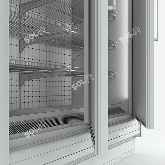 Barcelona Wall-Mounted Refrigerated Display 3D model image 7