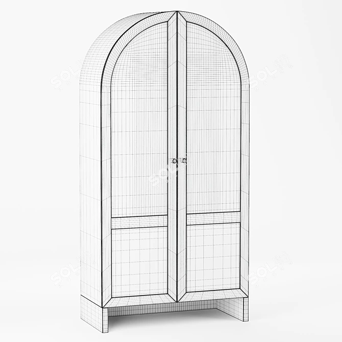Elegant Mason Storage Cabinet 3D model image 6