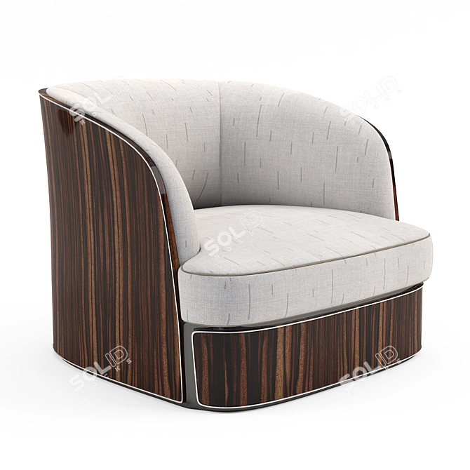 Luxury Bentley Home Bampton Armchair 3D model image 1